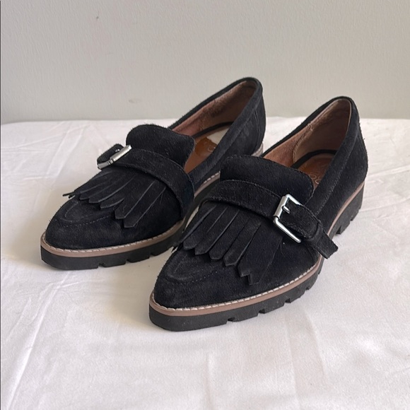 Franco Sarto Shoes - Franco Sarto Darius suede leather pointed toe fringe loafers